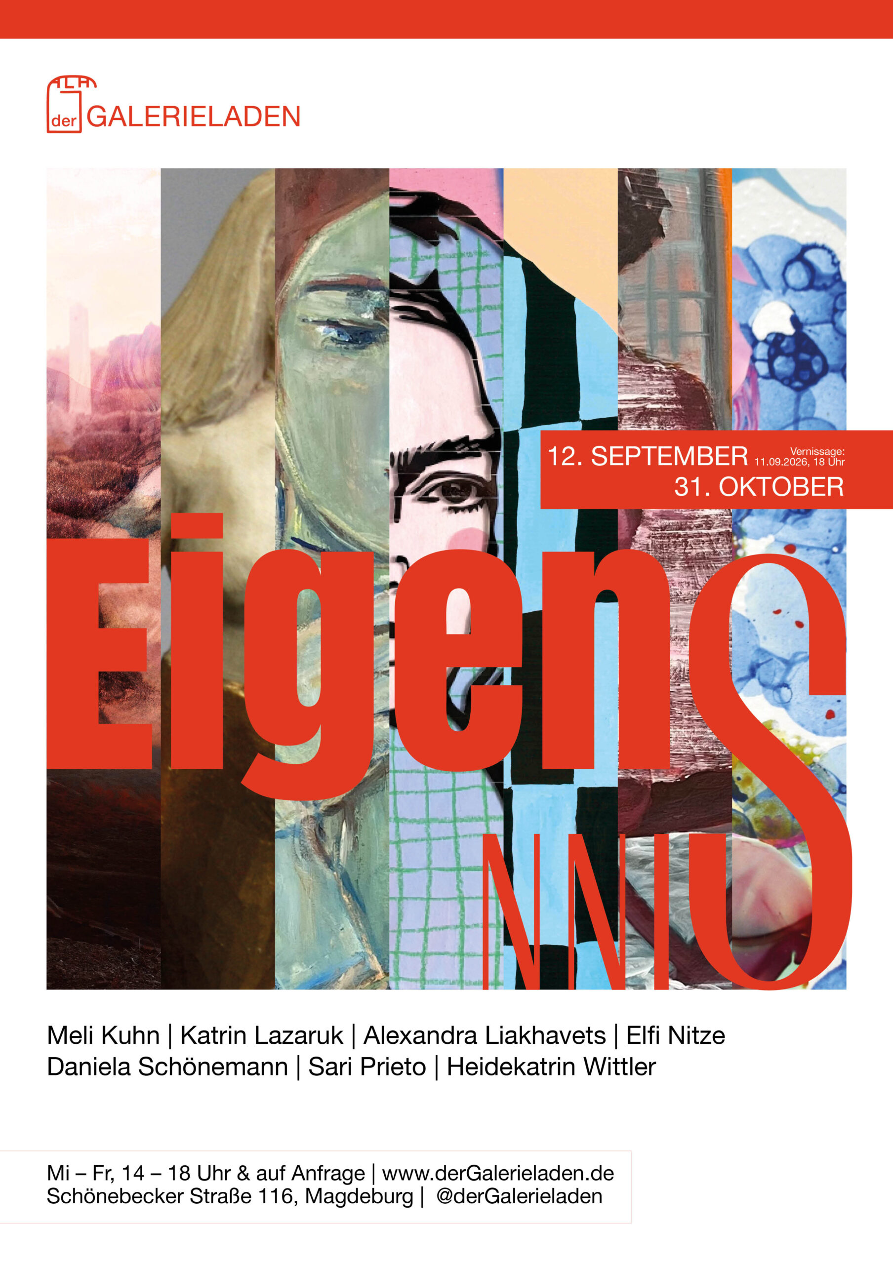 Plakat zur Ausstellung EigenSINN im Galerieladen Magdeburg